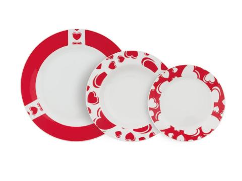 Servizio 19pz piatti in porcellana decorata Villa Altachiara POKER