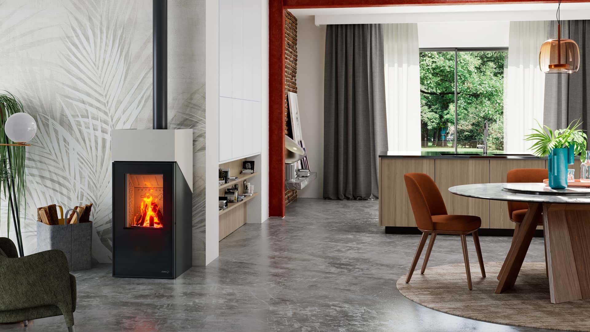 STUFA LEGNA/PELLET DIELLE PONENTE HYBRID 80