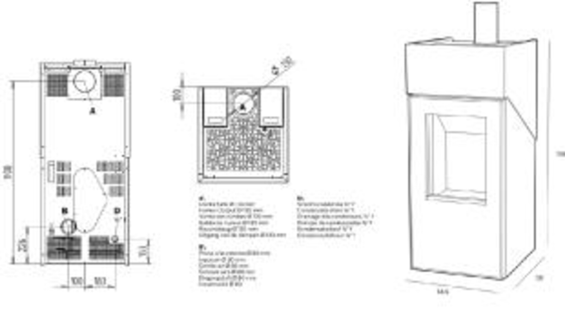 STUFA LEGNA/PELLET DIELLE PONENTE HYBRID 80