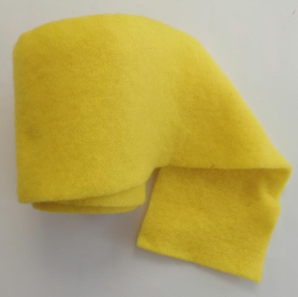 fascia di feltro in lana cotta colore giallo stafil 15cm x 1 mt