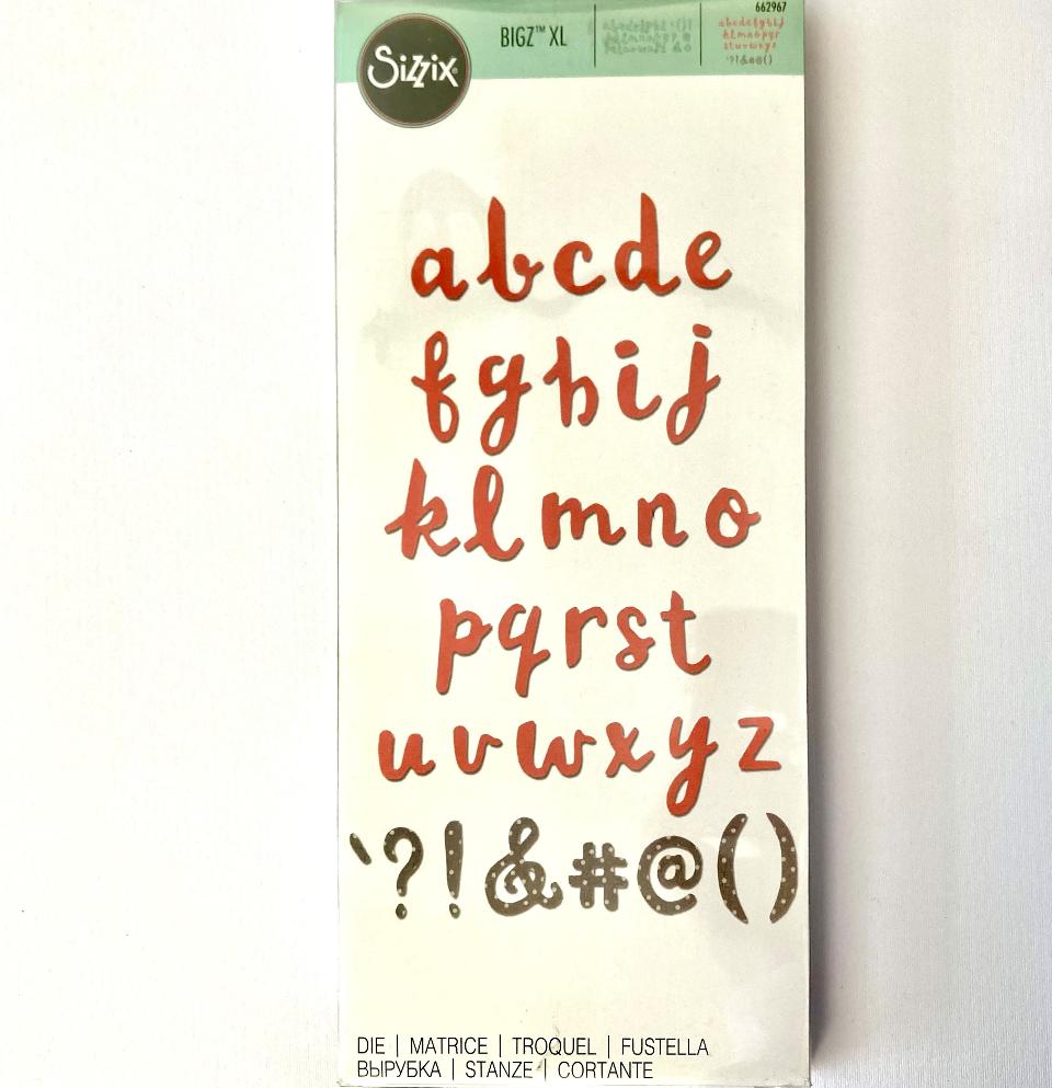 fustella bigz lettere alfabeto sizzix 15 x 35 cm