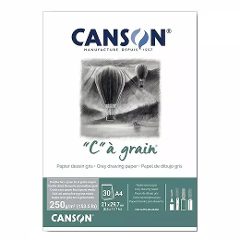 Blocco  da disegno "C"à grain Canson A4 21 x 29,7 | 30 Fogli | 250 g/m2