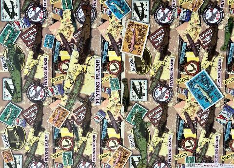Carta Classic - Flying Plane (SC1) Stamperia 50 x 70 cm