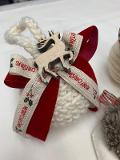 Set Palle di Natale ed un Angelo  Arti e Grafica in lana e fiocchi decorati