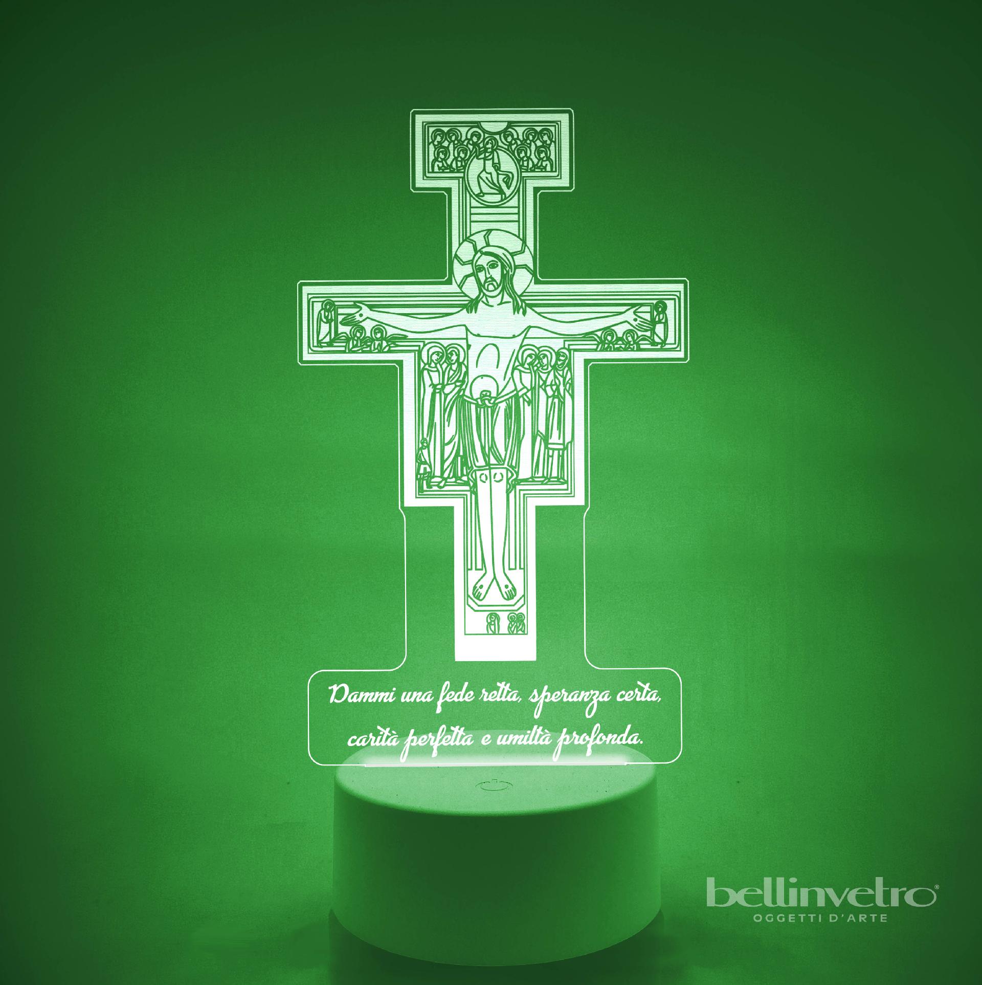 Lampada LED in plexiglass | NIGHT LIGHT | croce di San Damiano BELLINVETRO VR 238