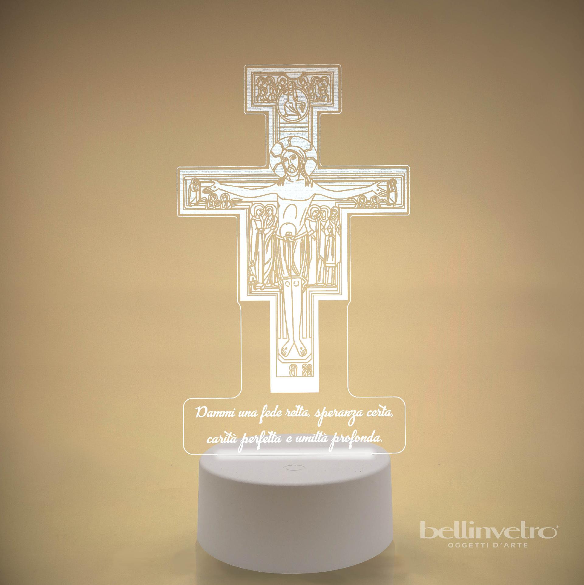 Lampada LED in plexiglass | NIGHT LIGHT | croce di San Damiano BELLINVETRO VR 238