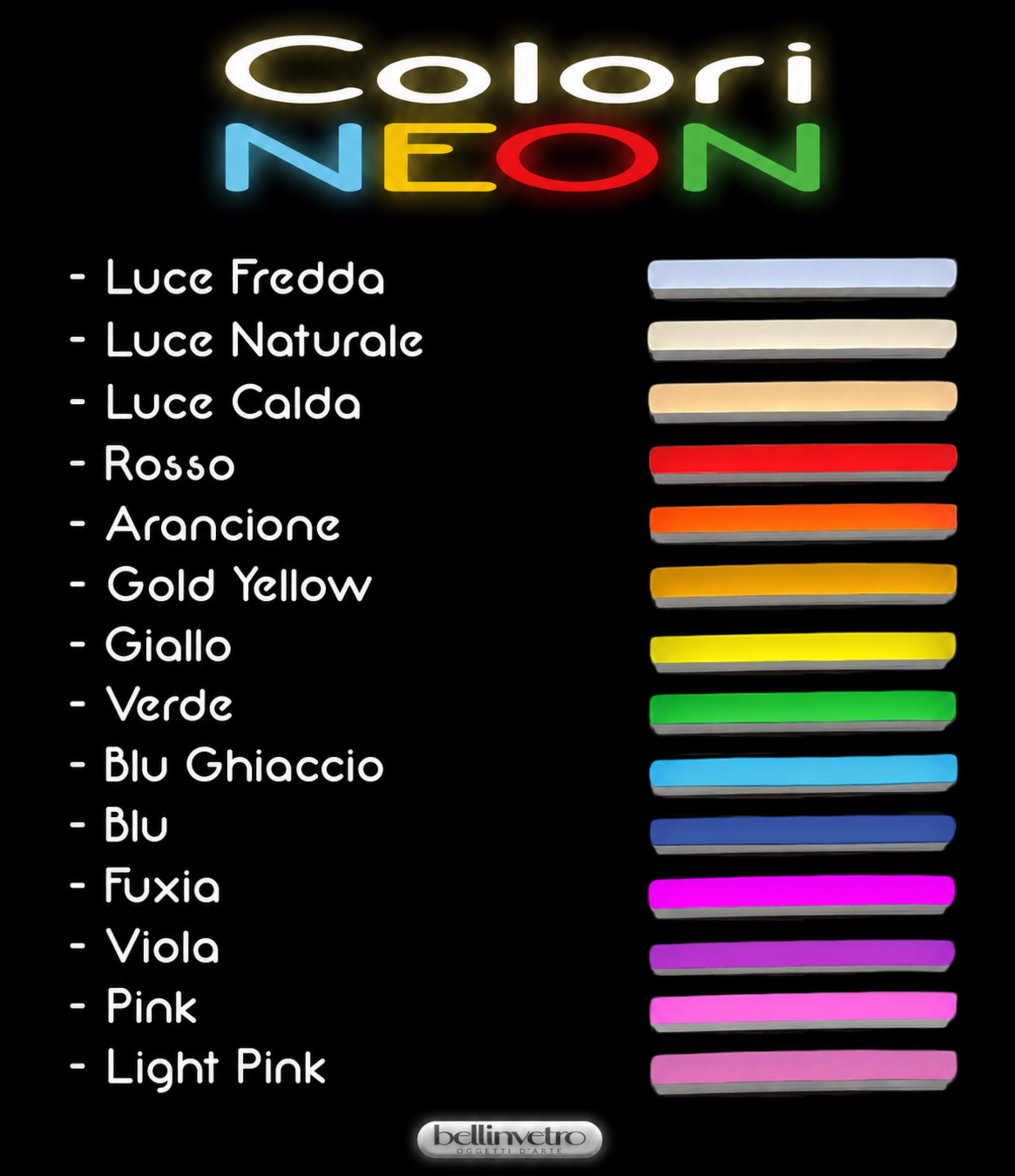 Scritta neon LED INCASSATO - happy birthday monocolore da parete BELLINVETRO VR 1474