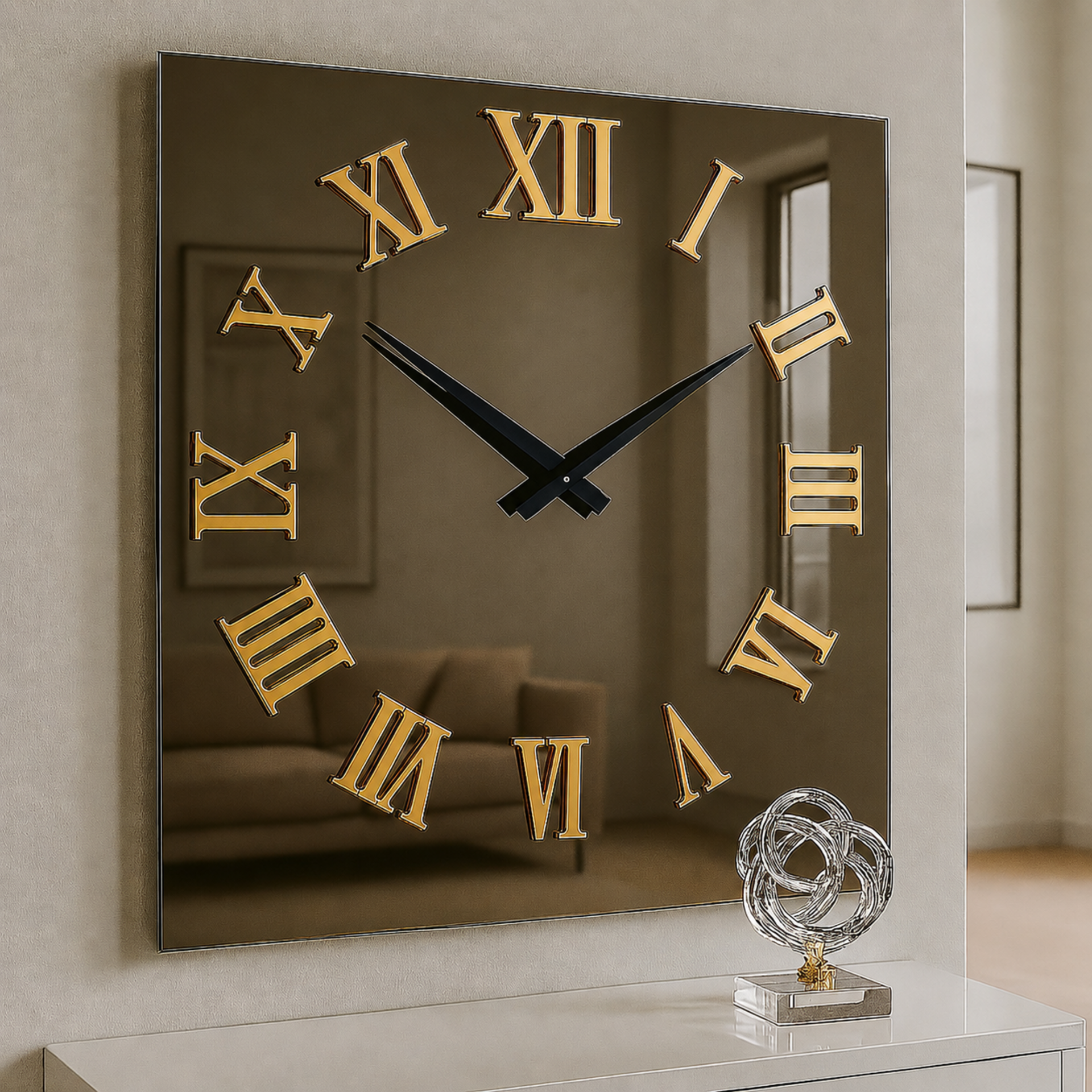 Orologio da parete in vetro laccato con numeri a rilievo BELLINVETRO VR 848