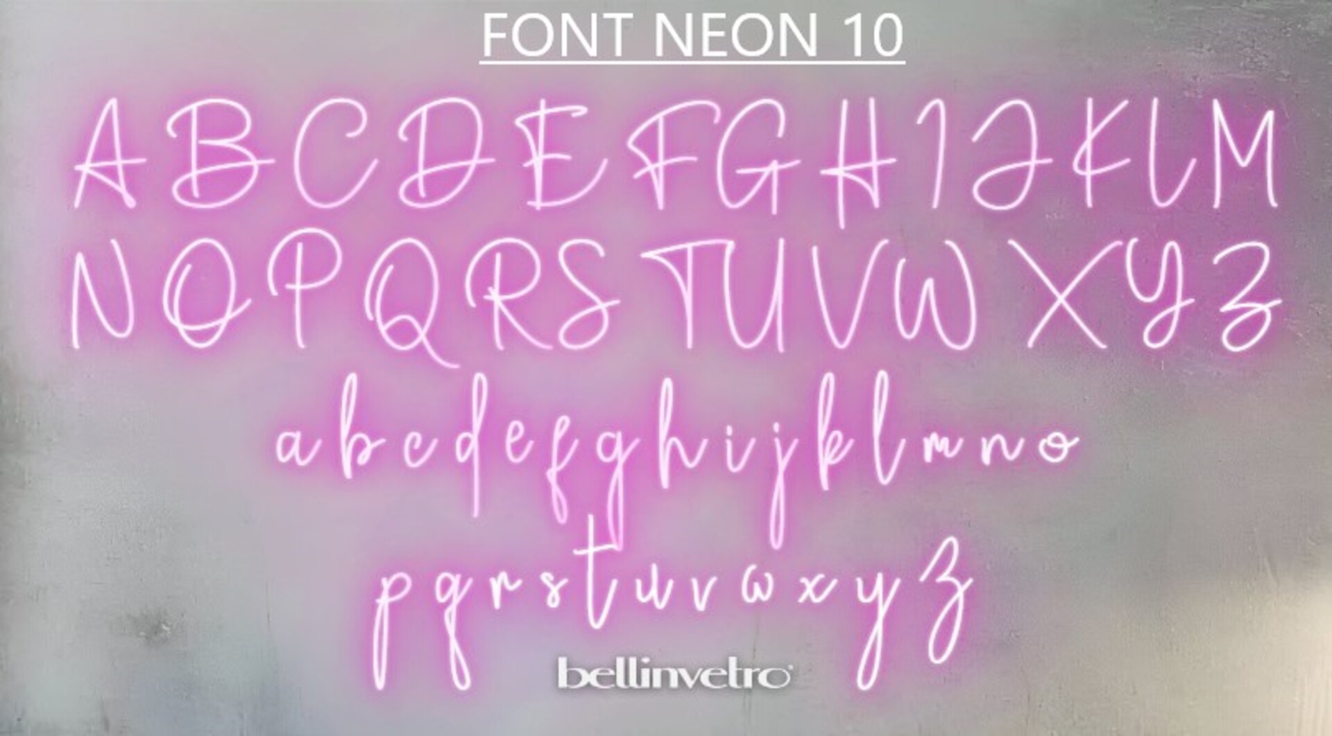 Scritta neon su 2 righe | LED INCASSATO | PERSONALIZZABILE | monocolore da parete BELLINVETRO