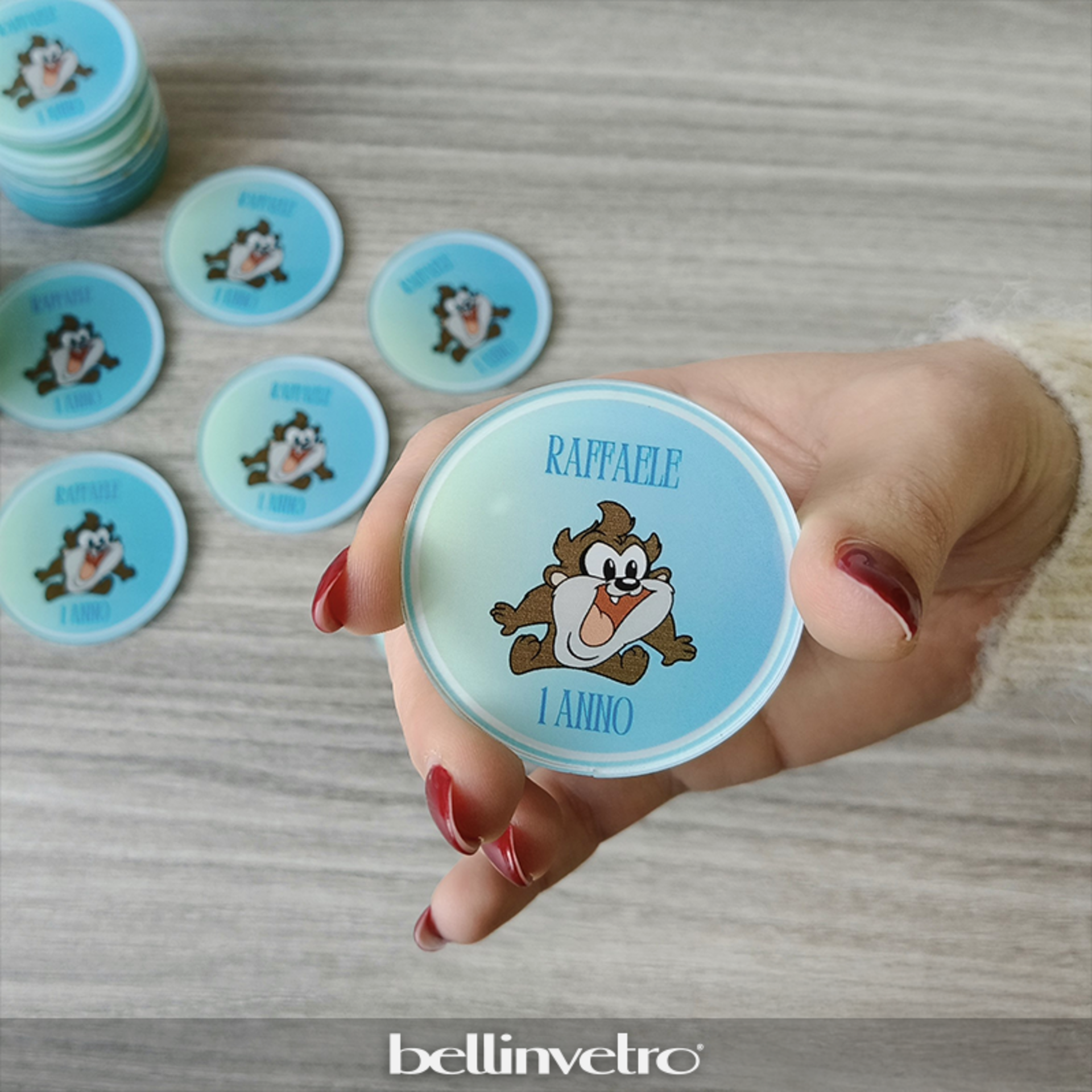 Baby taz - Tazmania in plexiglass stampato personalizzabile BELLINVETRO VR-UV 1352