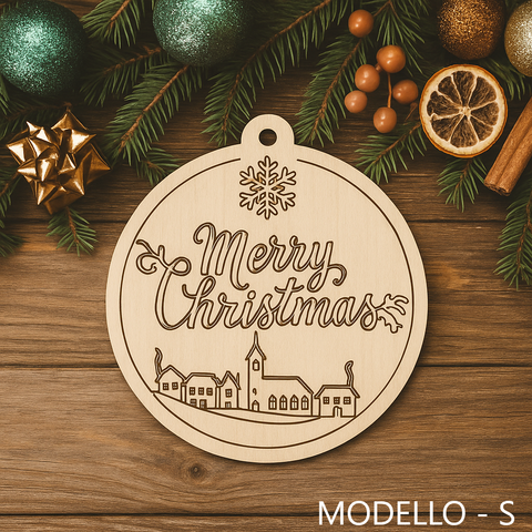 Palline natalizie in legno colorabili BELLINVETRO VR 81