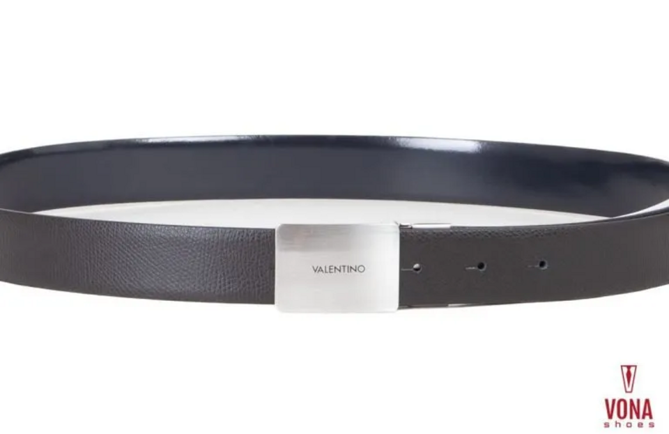CINTURA UOMO DOUBLE  FACE NERO/BLU  VCP8BJ02 VALENTINO Linea LITECH