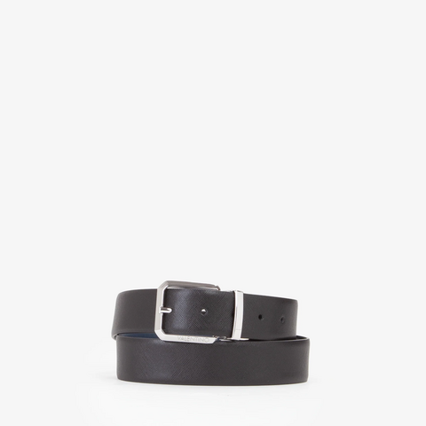 CINTURA UOMO DOUBLE  FACE NERO/BLU VCP5XQ01 VALENTINO LINEA MARNIER