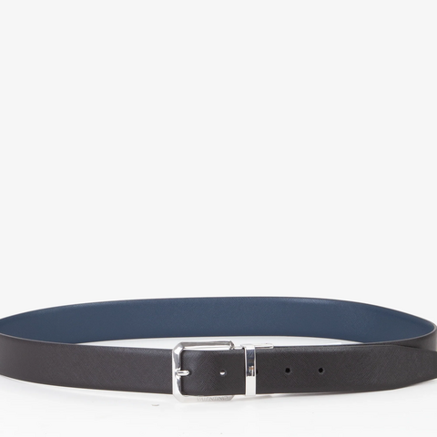 CINTURA UOMO DOUBLE  FACE NERO/BLU VCP5XQ01 VALENTINO LINEA MARNIER
