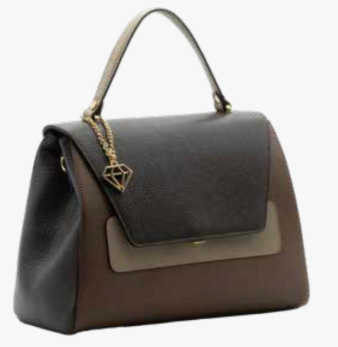 BORSA A MANO IN PELLE  MULTICOLOR CON TRACOLLA MEDIUM Caleidos linea  RANGE PELLE