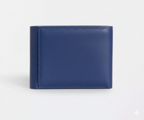 PORTAFOGLIO PELLE UOMO BLU CON RIBALTINA Harmont & Blaine LINEA PABLO