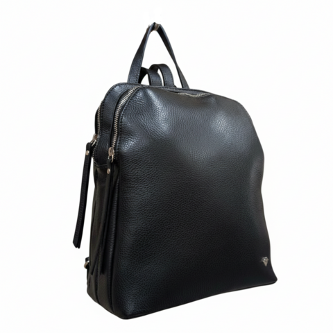 BORSA A ZAINO 2 SCOMPARTI NERA PELLE Caleidos PELLE