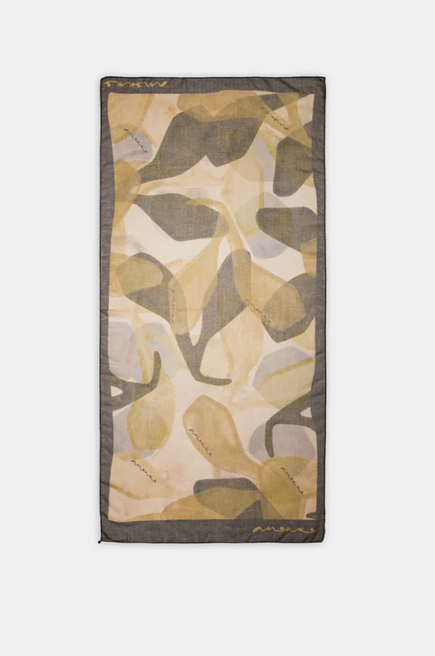 FOULARD CON STAMPA MARRONE BLOOM ANEKKE Linea BLOOM