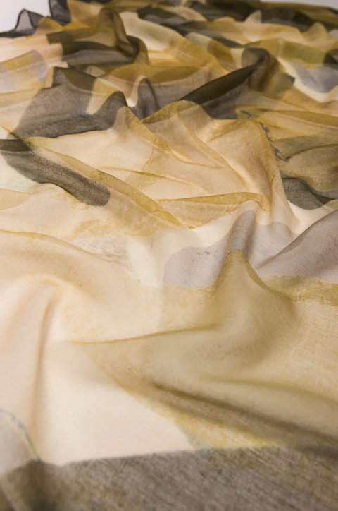 FOULARD CON STAMPA MARRONE BLOOM ANEKKE Linea BLOOM