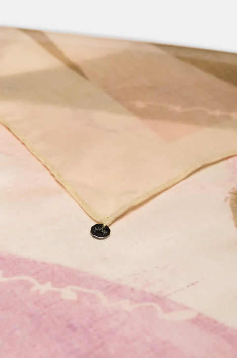 FOULARD CON STAMPA ROSA BLOOM ANEKKE Linea BLOOM