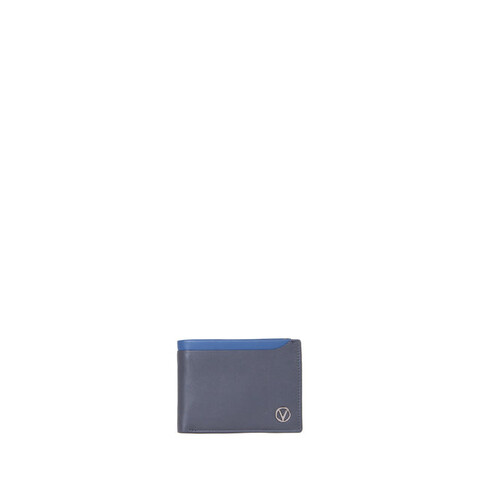 Portafoglio in Pelle Uomo Blu VALENTINO LINEA RUSH