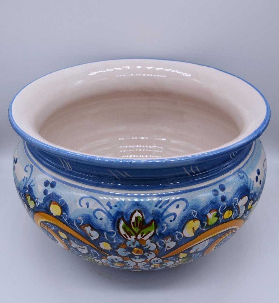 Portavaso cachepot in ceramica Produzione artigianale di Caltagirone  Diametro 20cm