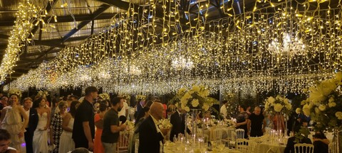 CIELO STELLATO con TENDINE ICE LIGHT TETTO DI LUCI Luminarie Matrimonio