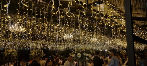 CIELO STELLATO con TENDINE ICE LIGHT TETTO DI LUCI Luminarie Matrimonio