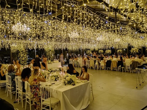 CIELO STELLATO con TENDINE ICE LIGHT TETTO DI LUCI Luminarie Matrimonio