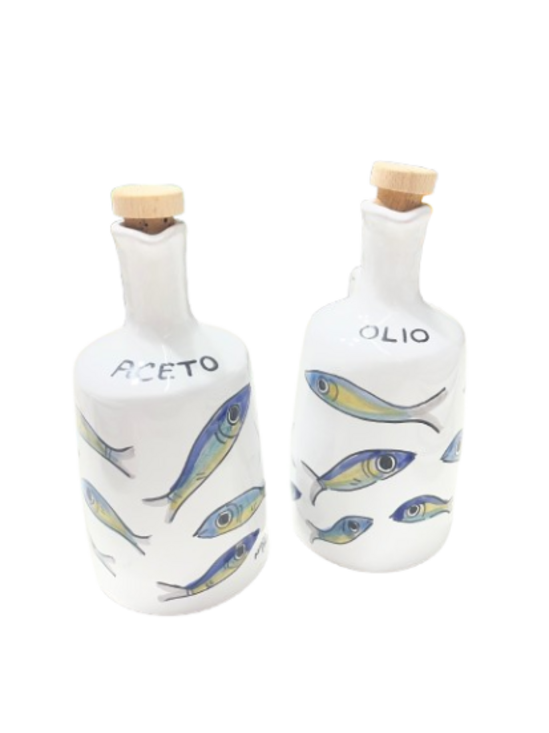 Olio Aceto senza vassoio decoro sardine Nino Parrucca