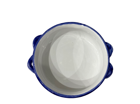 Spaghettata in ceramica Pesci fondo blu Nino Parrucca