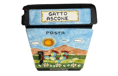 Cassetta Postale Personalizzata Pale di fichi d'india e margherite Nino Parrucca