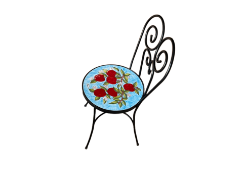 Sedia Rotonda d.cm.39 - Mele Nino Parrucca in ferro e ceramica