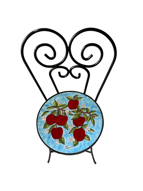Sedia Rotonda d.cm.39 - Mele Nino Parrucca in ferro e ceramica