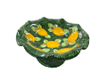 Fruttiera ad alzata Limoni fondo verde - Varie Misure Nino Parrucca