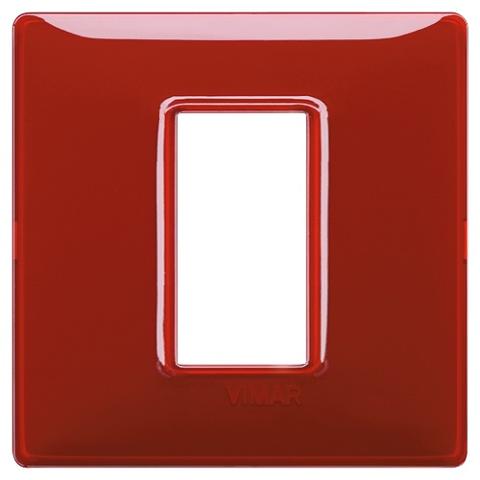 Placca 1M Reflex Rubino per scatola rotonda Vimar
