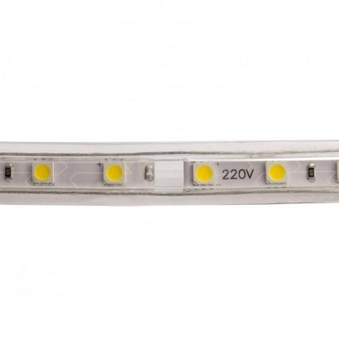 Strip LED 5050 IP65 60 led/mt 10w/mt 230V Luce Calda Pris