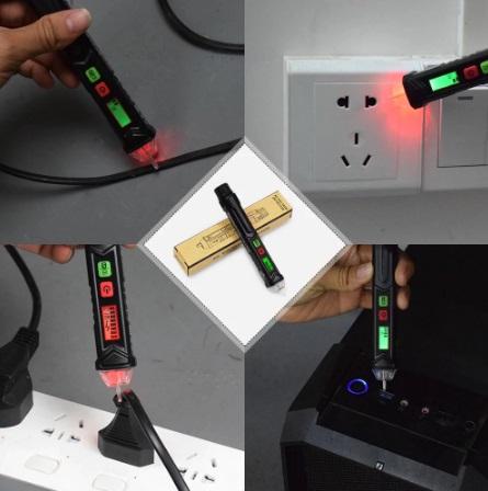 Rilevatore di tensione AC senza contatto con mini torcia LED TOTAL