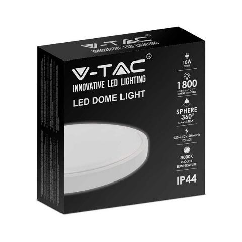 Plafoniera LED da Parete Rotonda 18w 1800 Lumen Luce Calda V-TAC