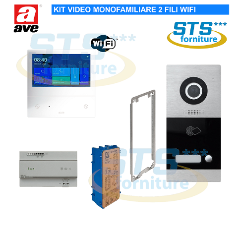 Kit videocitofono Monofamiliare wifi AVE AVE VI2F
