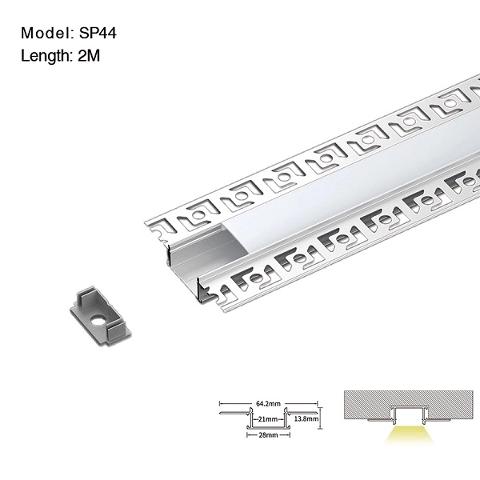 Profilo Alluminio Taglio di Luce XL 2mt Completo di Cover Opaca e Tappi Kosoom