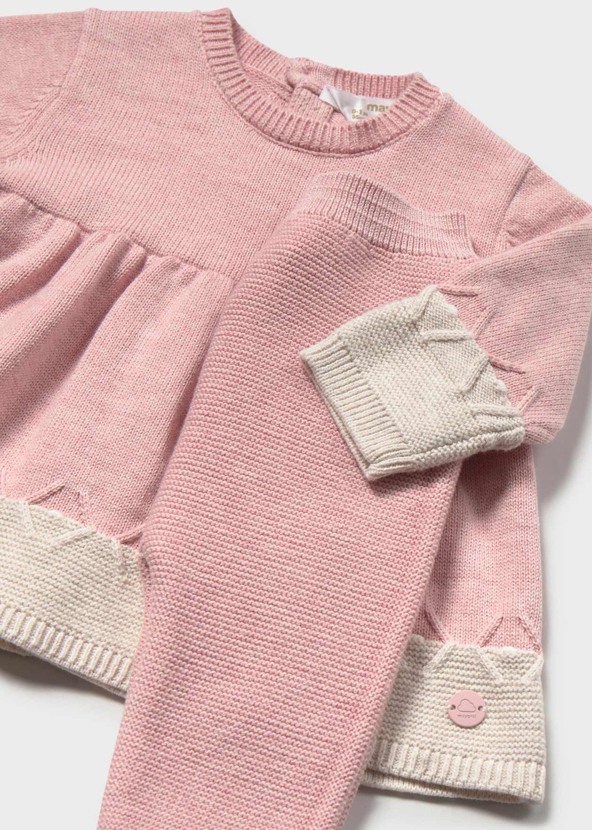 Completo 2 pezzi in caldo cotone Rosa / Panna Mayoral