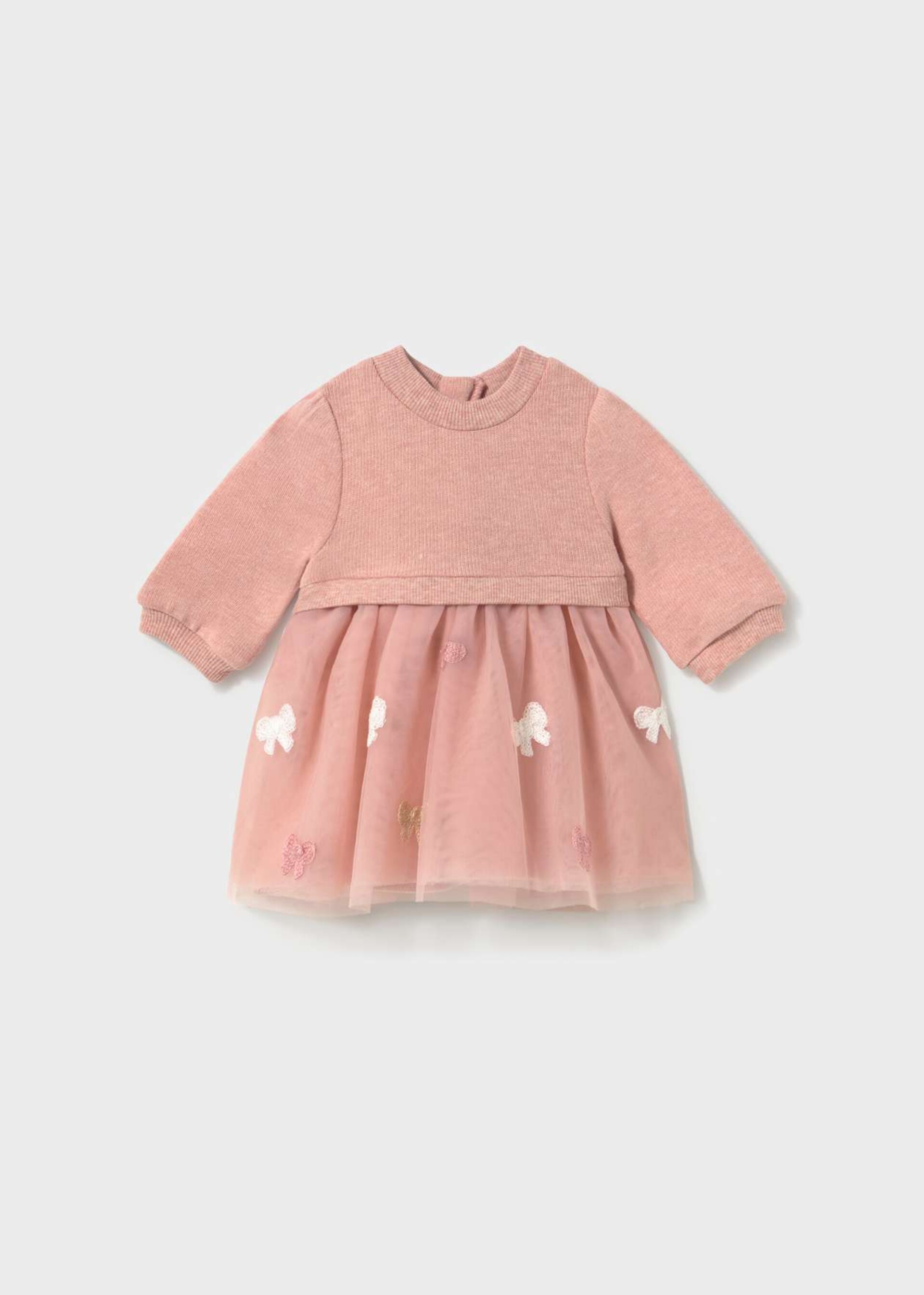 Vestito in caldo cotone e tulle Nude Mayoral