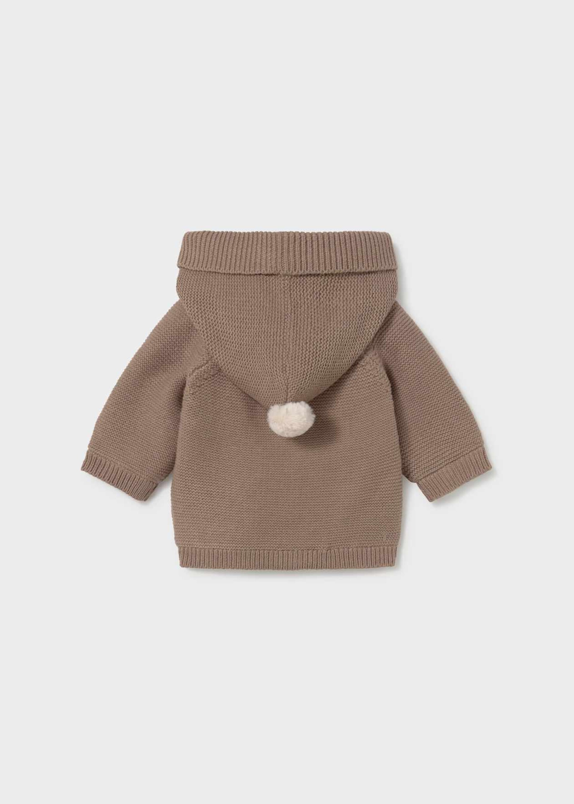 Cardigan neonato con pellicciotto interno Marrone Mayoral