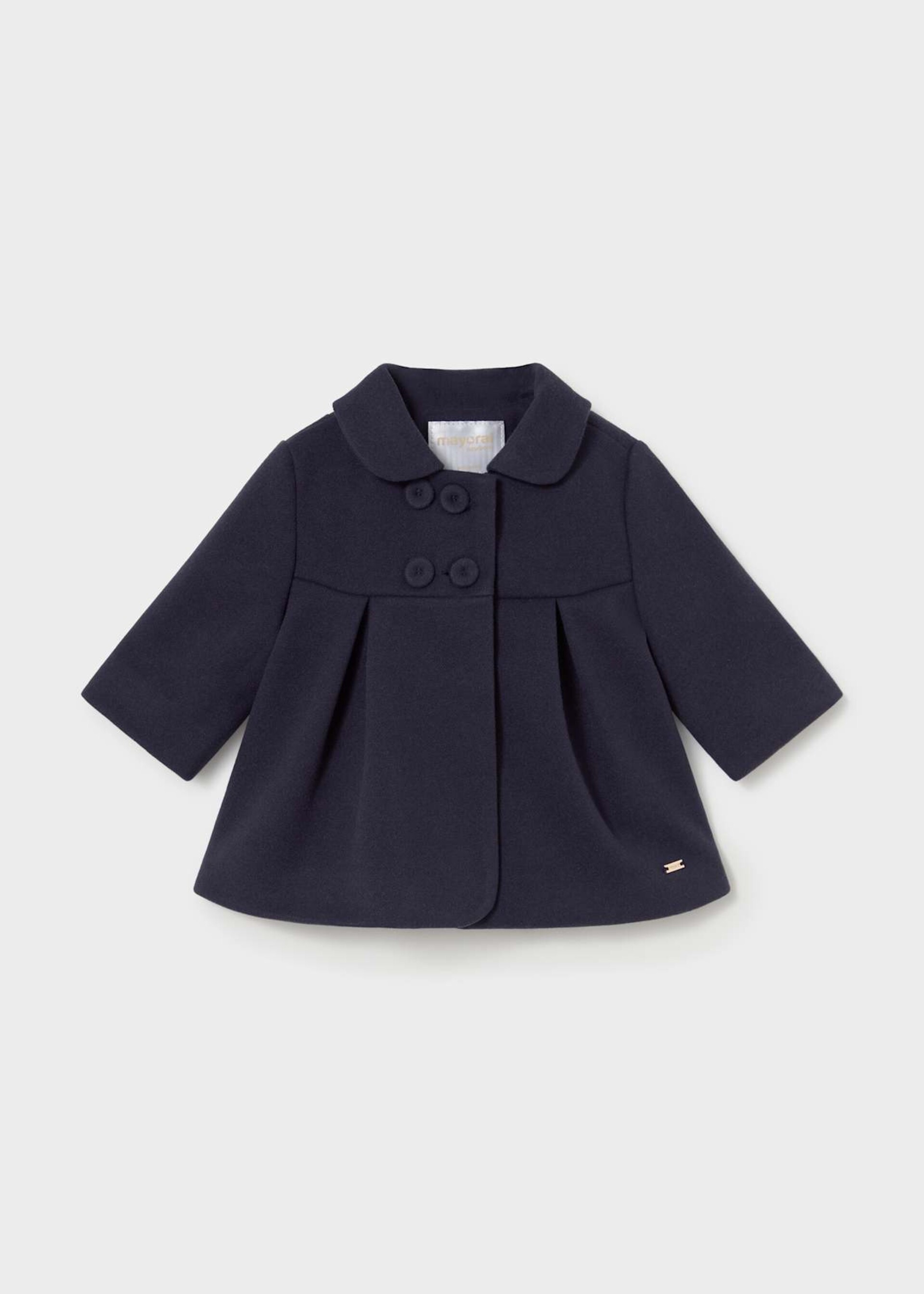 Cappotto in panno neonata Blu Mayoral
