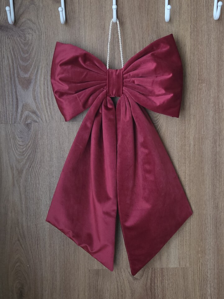 Fiocco in velluto Bordeaux Gentile Ricami Grande