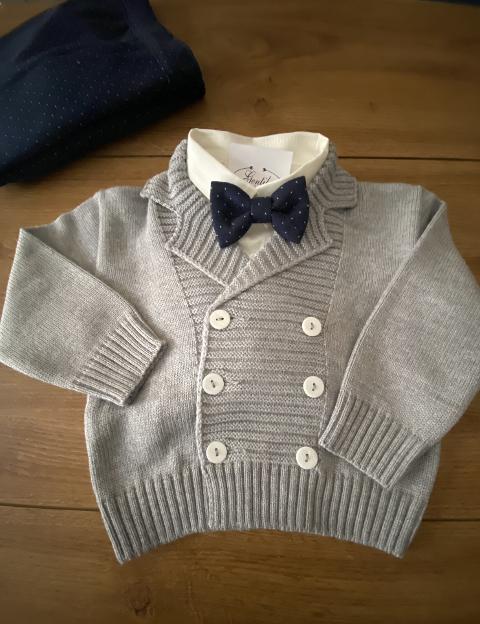 Abito Elegante Grigio/Blu taglia 9 mesi Bimbalò