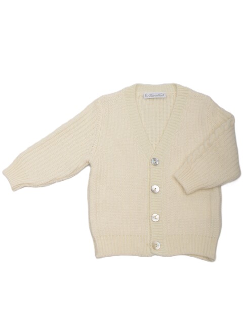 Cardigan in misto cachemire Panna Barcellino