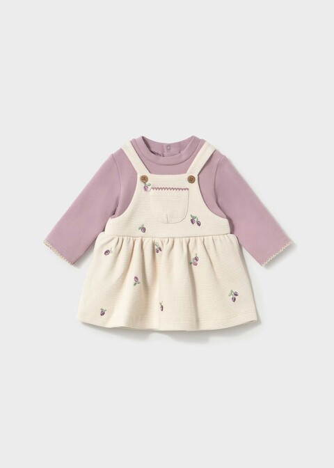 Vestito in caldo cotone con salopette integrata Malva Mayoral