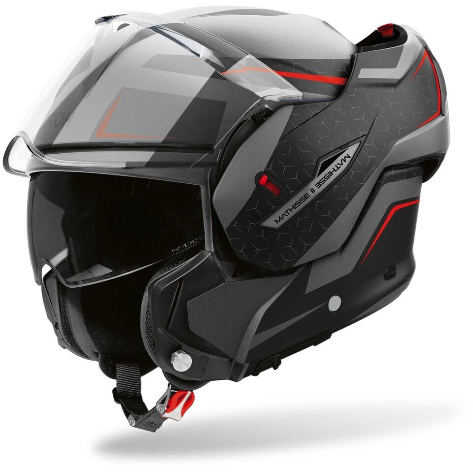 MATHISSE II CASCO MODULARE FLIP-UP REVERSIBILE AIROH MAGNET GREY/RED